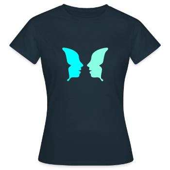 Optical Ilusion - Women's T-Shirt - navy - Front - AI Model Female 172 dark (172cm)
