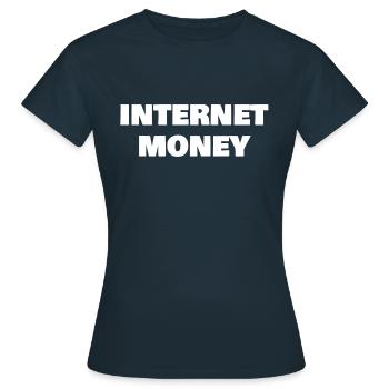 Internet money - Women's T-Shirt - navy - Front - AI Model Female 172 dark (172cm)