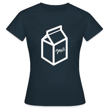 MILCH - Frauen T-Shirt - Navy - Vorne - AI Model Female 172 dark (172cm)