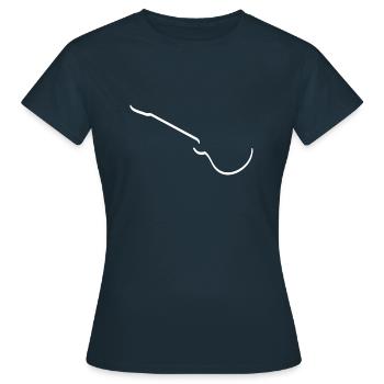 E Gitarre - Frauen T-Shirt - Navy - Vorne - AI Model Female 172 dark (172cm)