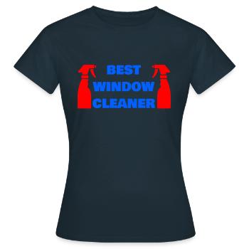BEST WINDOW CLEANER - T-shirt Femme - marine - Devant - AI Model Female 172 dark (172cm)
