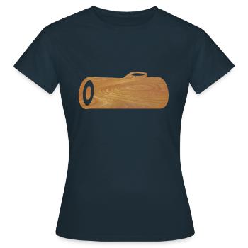 wood - Women's T-Shirt - navy - Front - AI Model Female 172 dark (172cm)