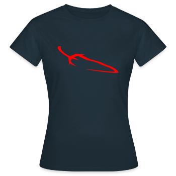 Chili - Frauen T-Shirt - Navy - Vorne - AI Model Female 172 dark (172cm)