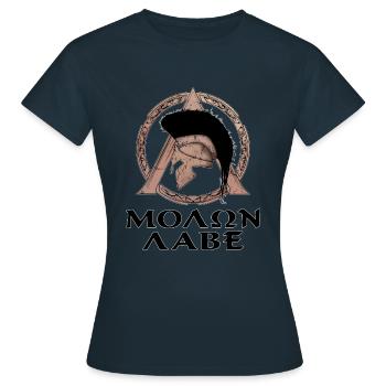 Molon Labe - Frauen T-Shirt - Navy - Vorne - AI Model Female 172 dark (172cm)