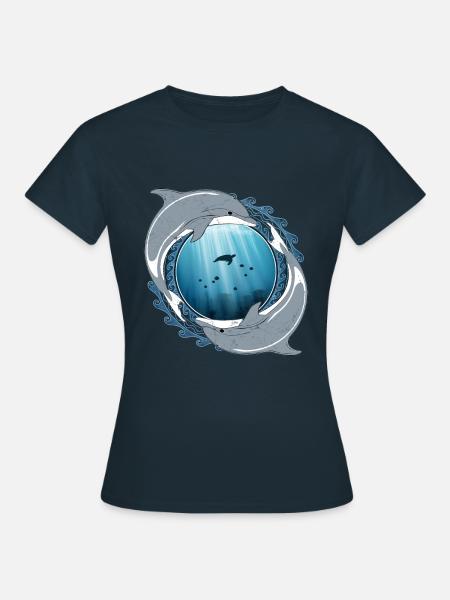 Delfine - Frauen T-Shirt - Navy