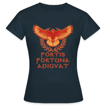 Römischer Adler - Frauen T-Shirt - Navy - Vorne - AI Model Female 172 dark (172cm)