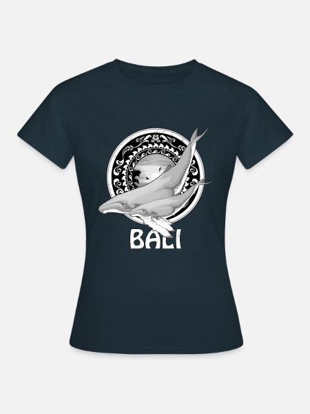 Buckelwale Bali Indonesien - Frauen T-Shirt - Navy