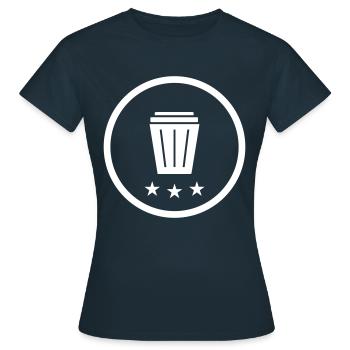Icône de poubelle - T-shirt Femme - marine - Devant - AI Model Female 172 dark (172cm)
