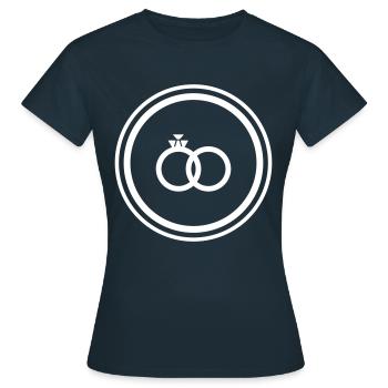 Anneaux de mariage Bague de mariage - T-shirt Femme - marine - Devant - AI Model Female 172 dark (172cm)