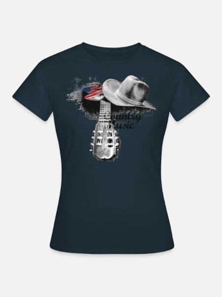 (kl_linedance38b) - Frauen T-Shirt - Navy