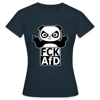 Panda - FCK AfD - T-shirt Femme - marine - Devant - AI Model Female 172 dark (172cm)