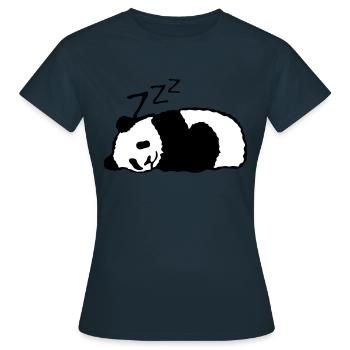 panda sleeps nap sleeping - Women's T-Shirt - navy - Front - AI Model Female 172 dark (172cm)