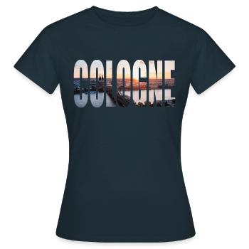 HORIZON DE COLOGNE. - T-shirt Femme - marine - Devant - AI Model Female 172 dark (172cm)