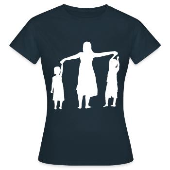 Femme avec enfants - T-shirt Femme - marine - Devant - AI Model Female 172 dark (172cm)