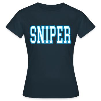 Sniper - Women's T-Shirt - navy - Front - AI Model Female 172 dark (172cm)