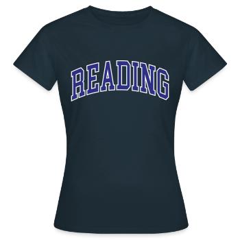 Reading - Women's T-Shirt - navy - Front - AI Model Female 172 dark (172cm)