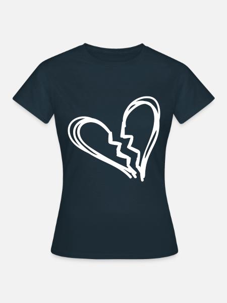 Coeur brisé - T-shirt Femme - marine