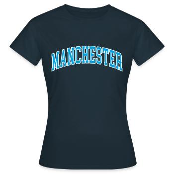Manchester - Women's T-Shirt - navy - Front - AI Model Female 172 dark (172cm)
