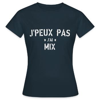 j'peux pas j'ai mix - T-shirt Femme - marine - Devant - AI Model Female 172 dark (172cm)
