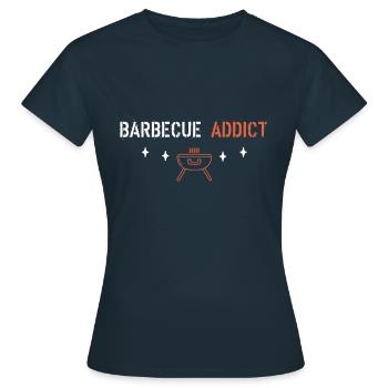 Barbecue addict - T-shirt Femme - marine - Devant - AI Model Female 172 dark (172cm)