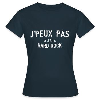J peux pas j ai hard rock - T-shirt Femme - marine - Devant - AI Model Female 172 dark (172cm)
