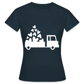Amoureux - T-shirt Femme - marine - Devant - AI Model Female 172 dark (172cm)