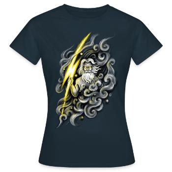 Zeus - T-shirt Femme - marine - Devant - AI Model Female 172 dark (172cm)