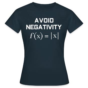 Mathematics negativity - Women's T-Shirt - navy - Front - AI Model Female 172 dark (172cm)