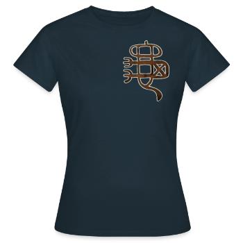 Tortue - Symbole chinois - T-shirt Femme - marine - Devant - AI Model Female 172 dark (172cm)