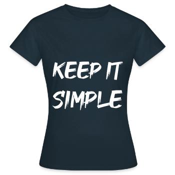 Keep it simple - Women's T-Shirt - navy - Front - AI Model Female 172 dark (172cm)