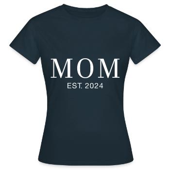 Mutter 2024 Werdende Mutter Schwanger Geschenk - Frauen T-Shirt - Navy - Vorne - AI Model Female 172 dark (172cm)