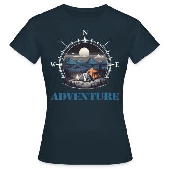Aventure - T-shirt Femme - marine - Devant - AI Model Female 172 dark (172cm)