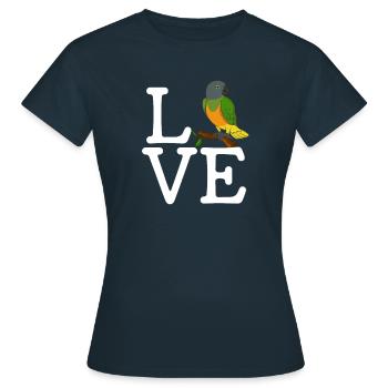 i loves senegal parrot, senegal parrot - T-shirt Femme - marine - Devant - AI Model Female 172 dark (172cm)