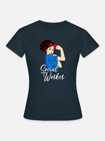Social Worker Girl, social worker - Dame-T-shirt - marineblå