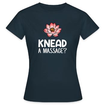 Knead A Massage, massage thérapist - T-shirt Femme - marine - Devant - AI Model Female 172 dark (172cm)