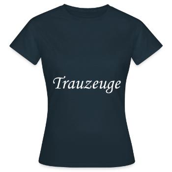 Trauzeuge - Frauen T-Shirt - Navy - Vorne - AI Model Female 172 dark (172cm)