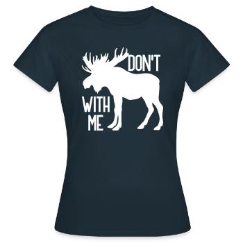 Moose pun - Women's T-Shirt - navy - Front - AI Model Female 172 dark (172cm)