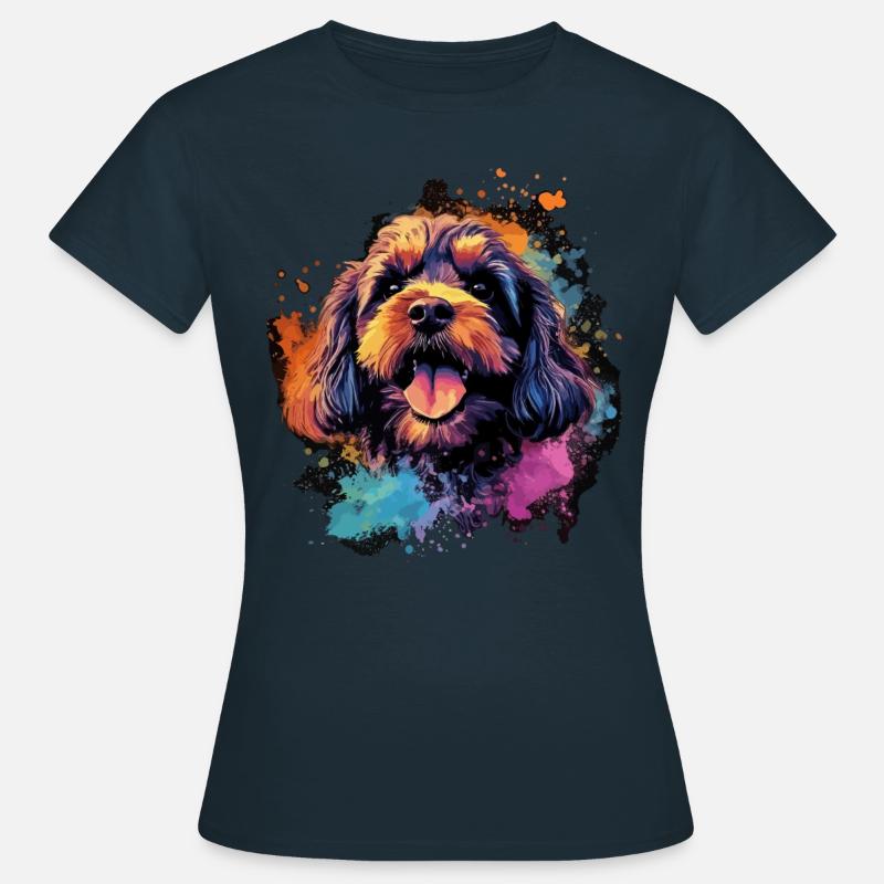 Cavapoo Hund Geschenk Spruch - Frauen T-Shirt - Navy