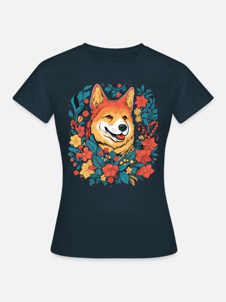 Akita Hund Geschenk - Frauen T-Shirt - Navy