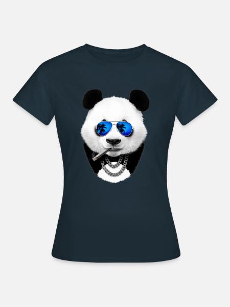 Cooler Panda - Frauen T-Shirt - Navy