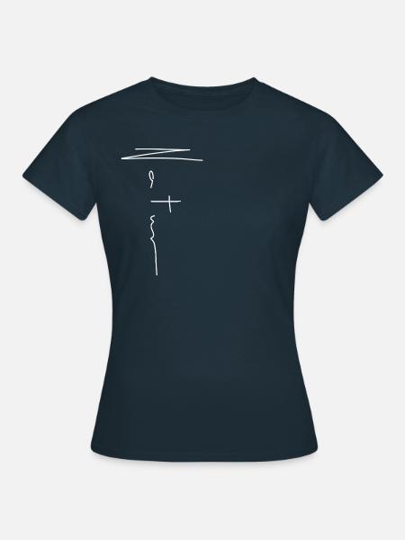 Natur Handschrift - Frauen T-Shirt - Navy