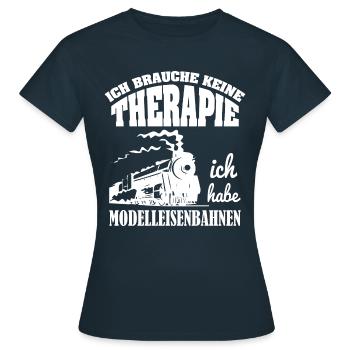 Modelleisenbahn - Frauen T-Shirt - Navy - Vorne - AI Model Female 172 dark (172cm)
