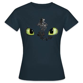 How To Train Your Dragon Toothless Costume Design - Women's T-Shirt - navy - Front - AI Model Female 172 dark (172cm)