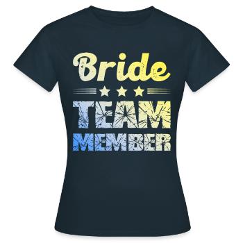 Équipe de la mariée - T-shirt Femme - marine - Devant - AI Model Female 172 dark (172cm)