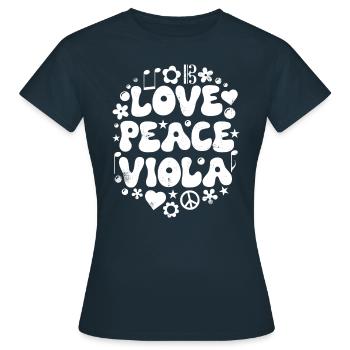 Viola Viola Violist Vintage Love - Women's T-Shirt - navy - Front - AI Model Female 172 dark (172cm)