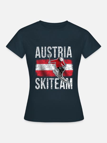 Austria Ski-Team Ski Wintersport Österreich - Frauen T-Shirt - Navy