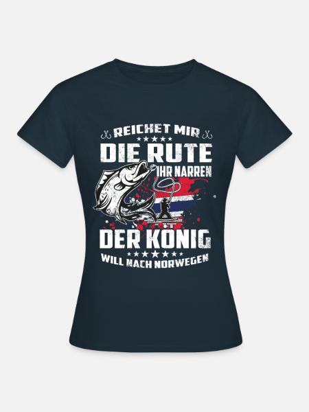 Norway Fishing - Frauen T-Shirt - Navy