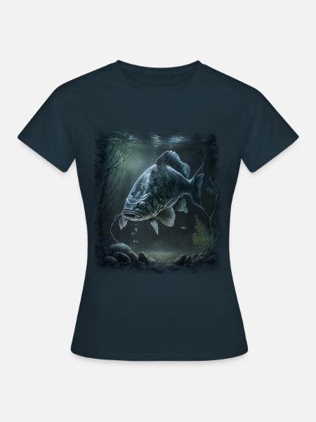 Karpfenangeln - Frauen T-Shirt - Navy