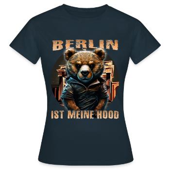 Ours de Berlin - T-shirt Femme - marine - Devant - AI Model Female 172 dark (172cm)