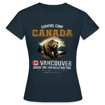 Don de Survie Canada - T-shirt Femme - marine - Devant - AI Model Female 172 dark (172cm)